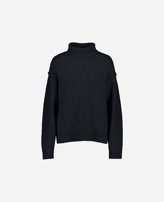 Rolli aus Cashmere-Mischung in Navy Turtleneck sweaters