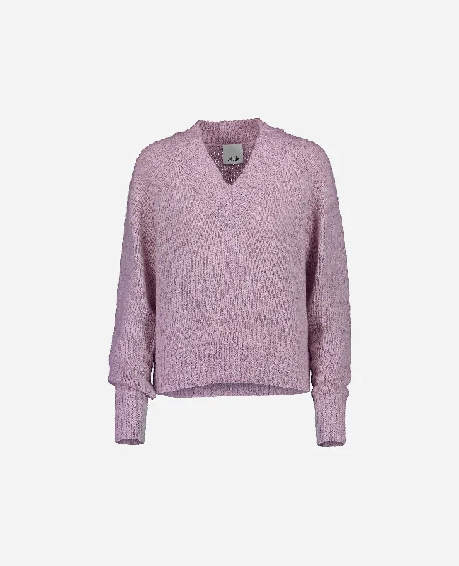 V-Pullover aus Cashmere in Lila Best sweaters for layering