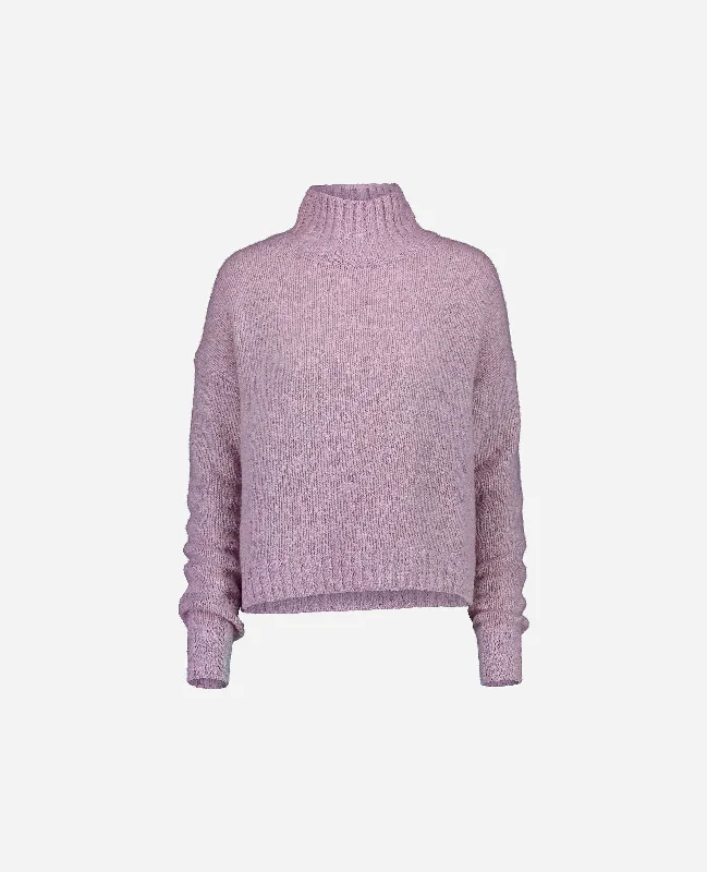 Stehkragen Pullover aus Cashmere in Lila Expensive sweaters