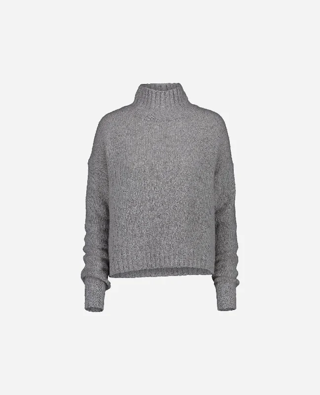 Stehkragen Pullover aus Cashmere in Grau Party sweaters