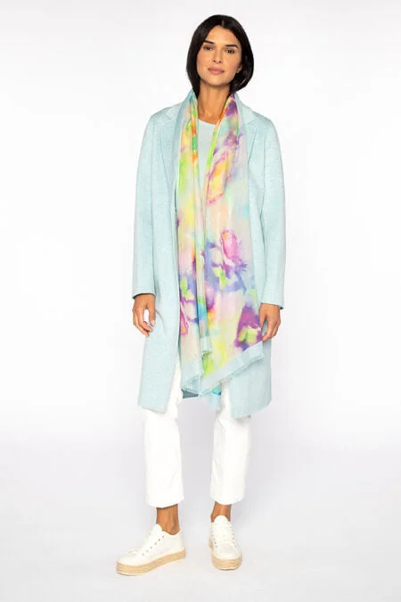 Kinross Cashmere Bondi Floral Print Scarf Nike sweaters