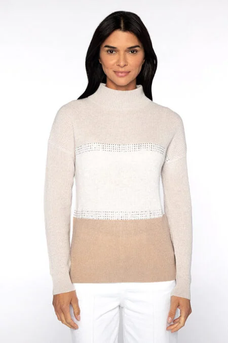 Kinross Cashmere Crystal Rib Funnel Warmest sweaters for extreme cold