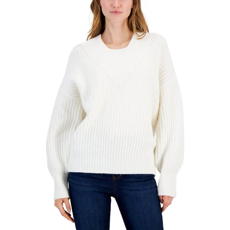 Hugo Womens Knit Ribbed Pullover Sweater Cheap sweaters