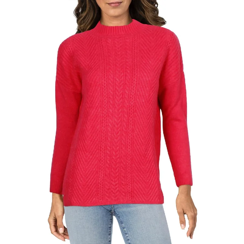 Joules Womens Cable Knit Ribbed Trim Pullover Sweater Cotton sweaters