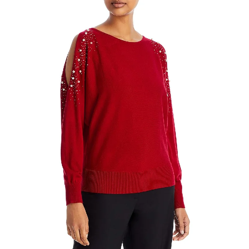 T Tahari Womens Rhinestones  Pullover Sweater Designer sweaters