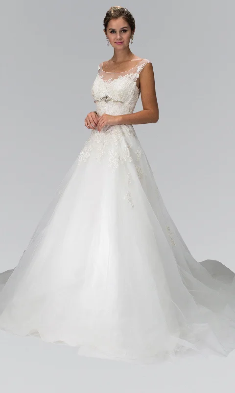 Elizabeth K Bridal GL1355 Floral Wedding Gown