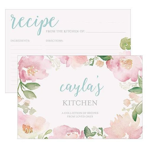 Garden Party Recipe Cards (Pack of 1) Sparkle Bridal Dress