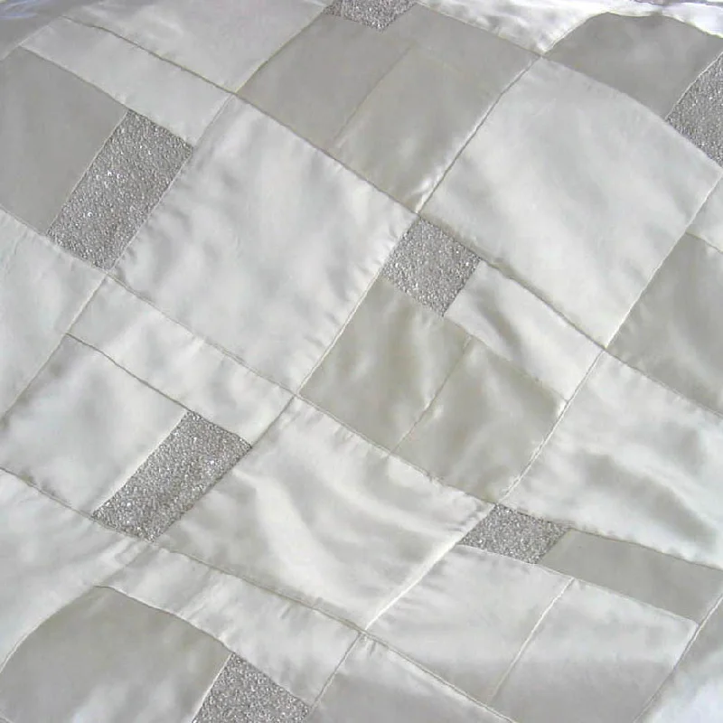 Wedding Dress Quilt, Extra Large 60x60 Satin Wedding Dress