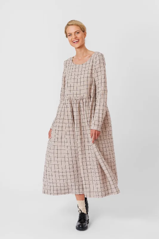 Smock Dress, Long Sleeve Formal midi dresses