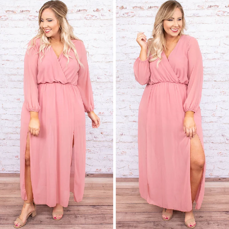 Dream Date Maxi Dress, Mauve Leather maxi dresses