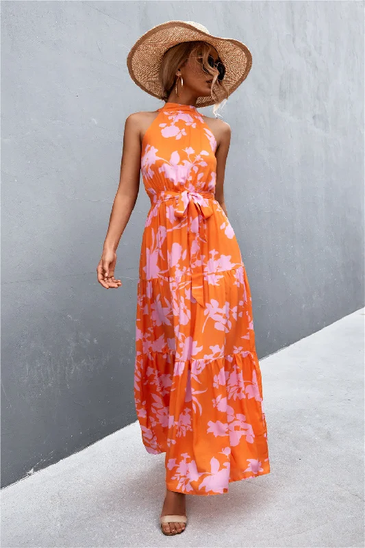 Orange/Floral