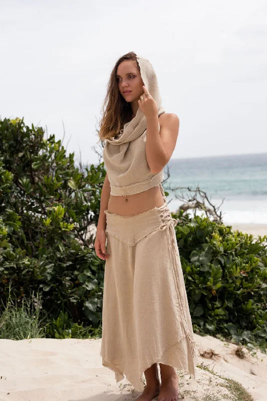 SAGE SKIRT CREAM Lightweight unclassified skirts