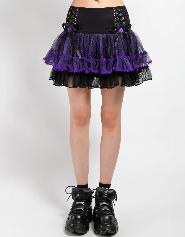 TUTU SKIRT PURPLE LEOPARD Party unclassified skirts