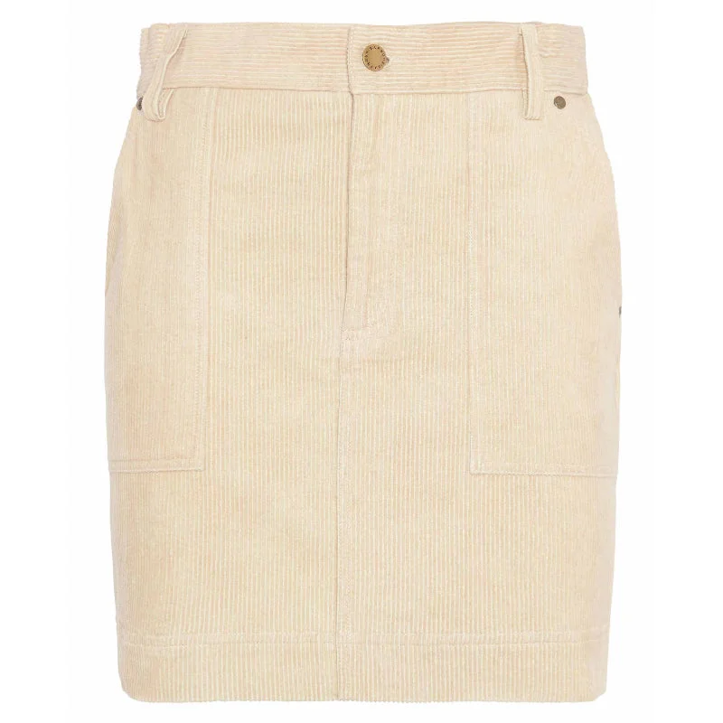 Barbour Anya Ladies Mini Skirt - White Pepper Casual Summer Skirt