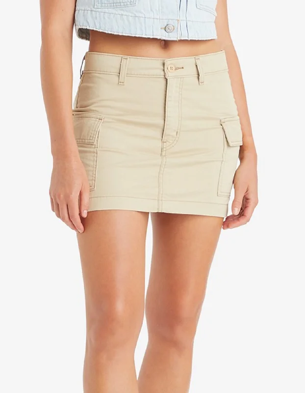 Mini Cargo Safari Skirt Mini Skirt with Pockets