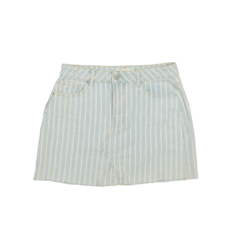 PASCUN Short Mini Skirt Blue Striped Womens S Mini Skirt Look