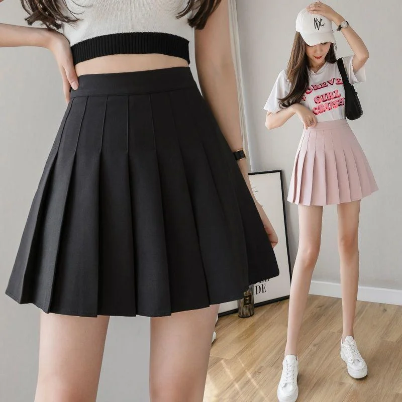 Pleated Skirt Summer Pleated Skirt Women's Design Sense Skirt High Waist A-line Skirt JK Short Skirt Mini Skirt Casual