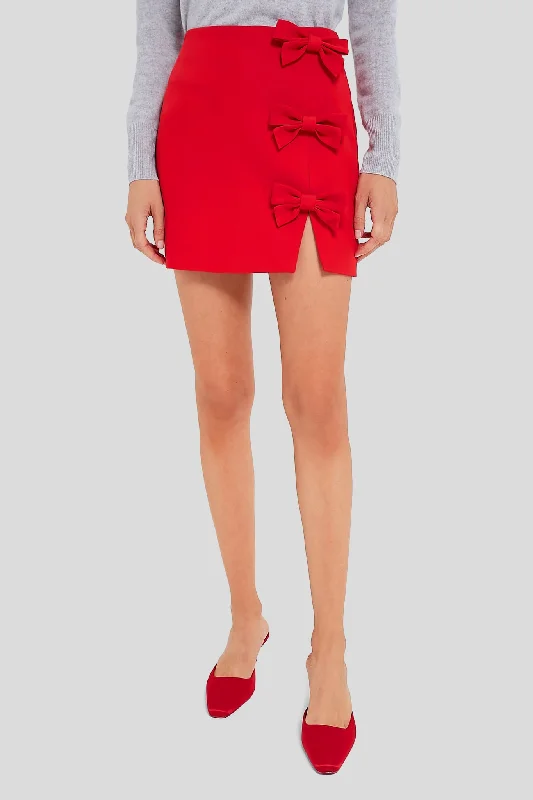 Red Bows Rochelle Mini Skirt Mini Skirt Style