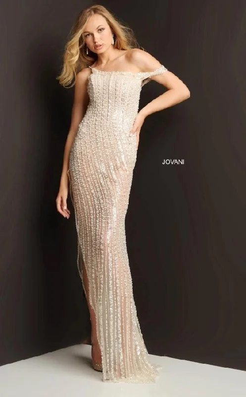 Jovani 04887 Off Shoulder Long Sexy Prom Gown Revolve party dresses