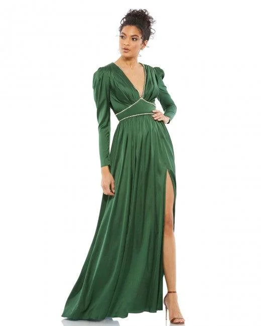 Mac Duggal 55702 Long Sleeve Formal Evening Gown Knitted party dresses