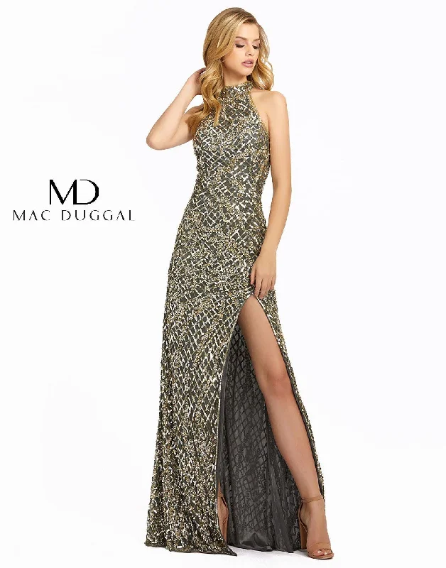 Mac Duggal 4112 Prom Long Halter Evening Dress Sale Expensive party dresses