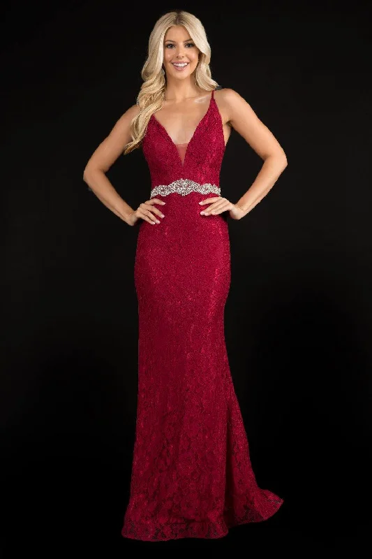 Nina Canacci Long Formal Beaded Lace Prom Gown 2295 Christmas party dresses