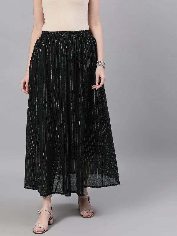 NOZ2TOZ Women Black maxi skirt Tulle Layered Maxi