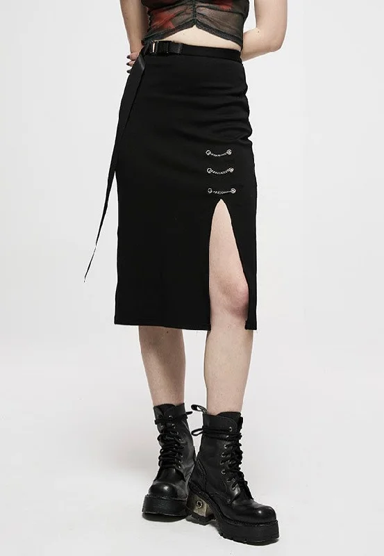 Punk Rave - Florentine Tragedy Maxi Black - Skirt Maxi Skirt Classic