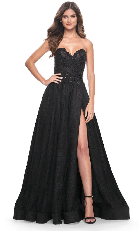 La Femme 31954 - Appliqued Strapless A-Line Prom Dress Comfortable unclassified dresses