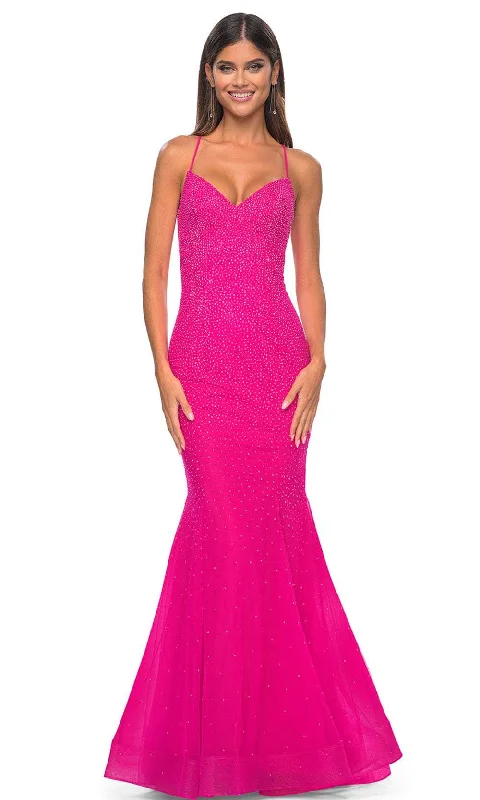 La Femme 32273 - Embellished V-Neck Prom Dress Sleeveless unclassified dresses