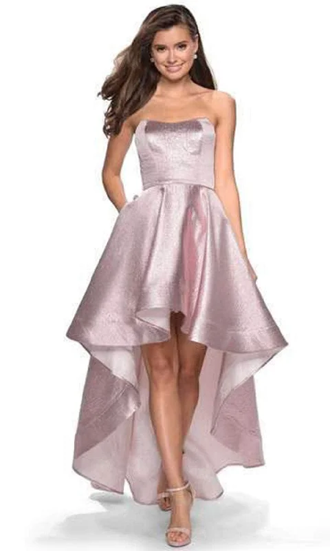 La Femme - Sweetheart High Low Dress 27783SC - 1 pc Pink In Size 0 Available Denim unclassified dresses