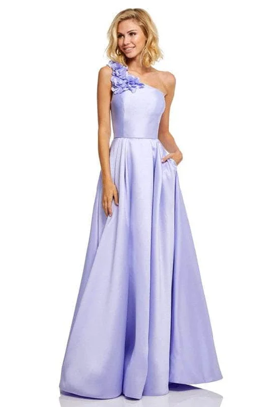 Sherri Hill - Asymmetric A-Line Prom Dress 52720 - 1 pc Lilac In Size 18 Available Striped unclassified dresses