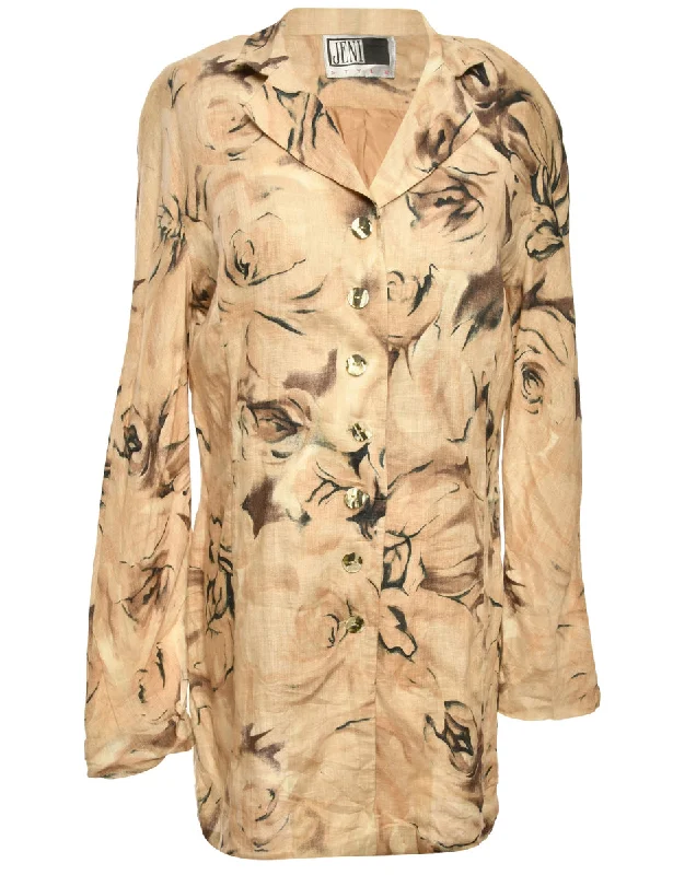 Floral Pattern Jacket - M Cocktail floral dresses