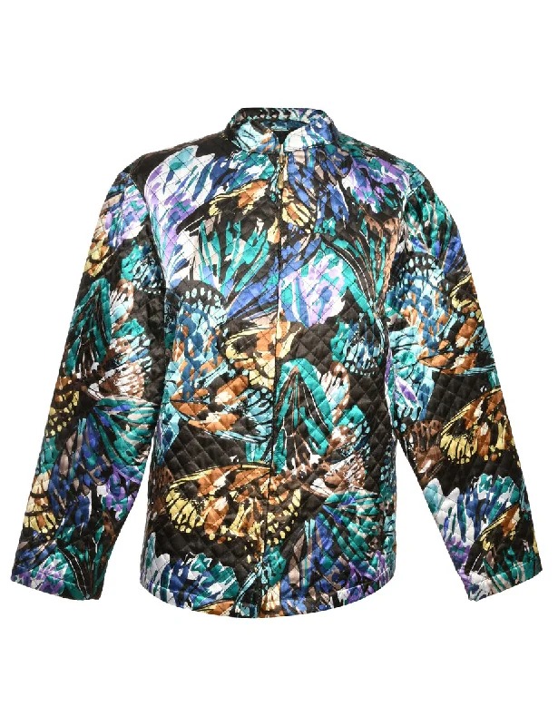 Printed Multi-Color Jacket - L Garden party floral dresses