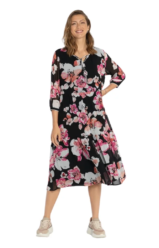 Via Appia Due Black Floral Dress Zara floral dresses