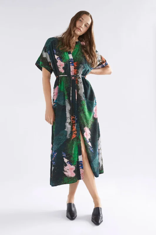 Elk The Label - Malo Shirt Dress - Reflections Print Oversized Shirt Dress