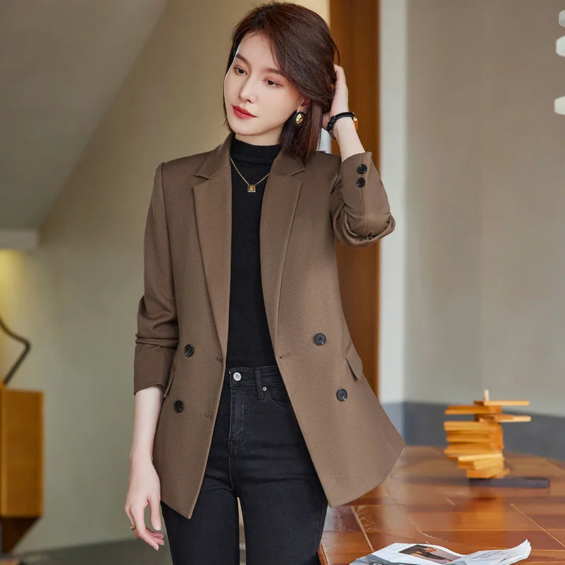 2023 Autumn Casual Small Suit Jacket Women's Western Style Fashionable Small Man High-End Sense Suit Top Female Women's winter-ready jackets