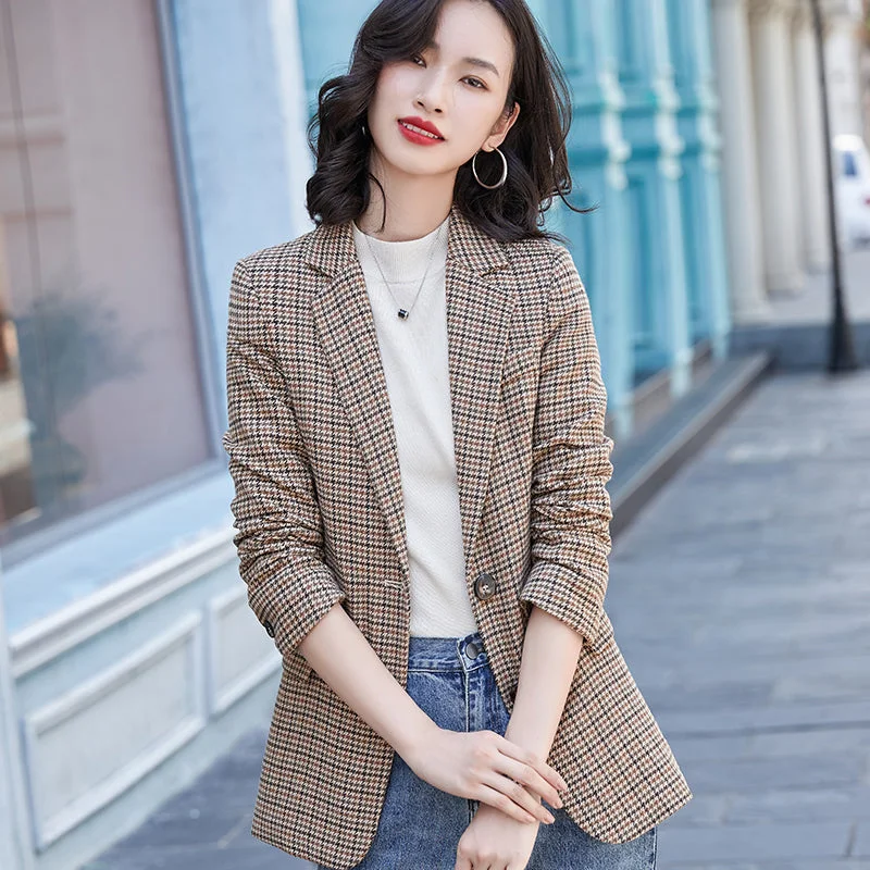 2023 Spring Fall Casual Ladies Blazer Women Jacket Office Business Work Wear Coat Clothes Elegant Women's stylish jackets