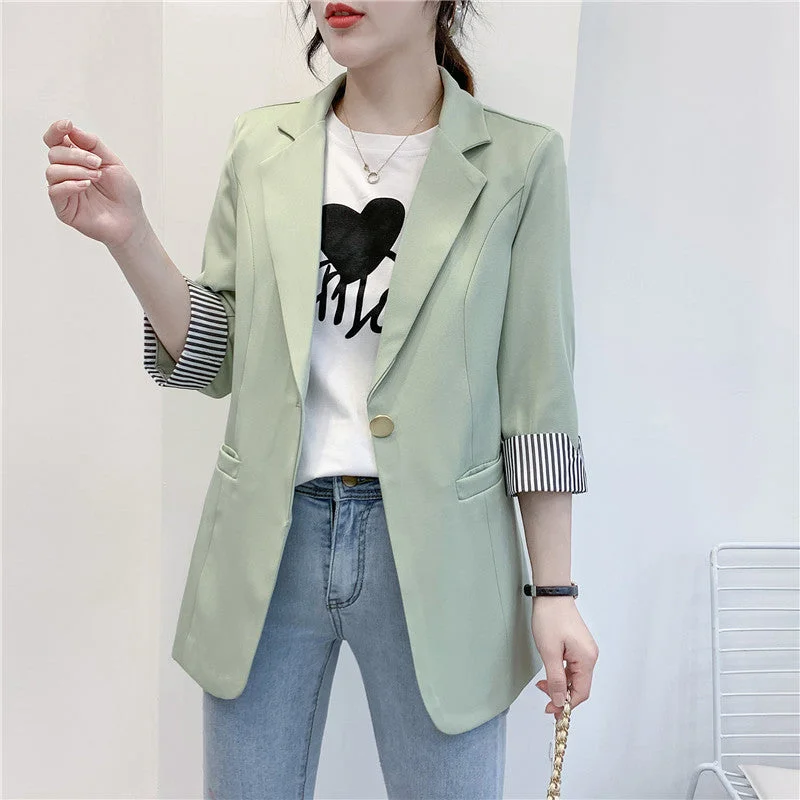 Spring and Autumn Chic Solid Color Women Casual Blazer Jacket Office Lady Work Suit Coat Ladies Classic Blazers Women's elegant jackets