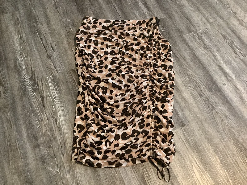 Animal Print Skirt Midi Calvin Klein, Size M Trendy Midi Skirt