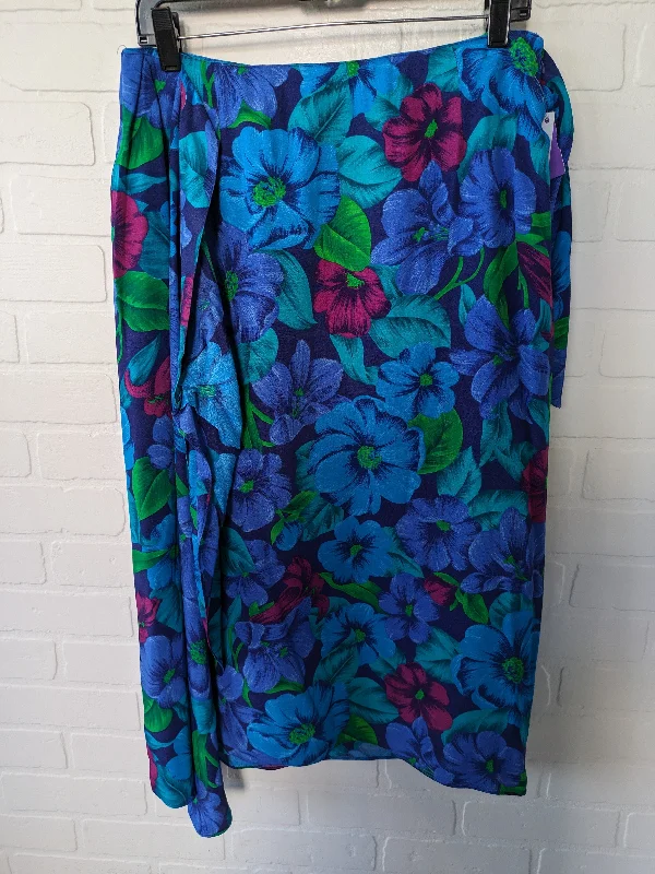 Blue & Green Skirt Midi Liz Claiborne, Size 12 Boho Midi Skirt