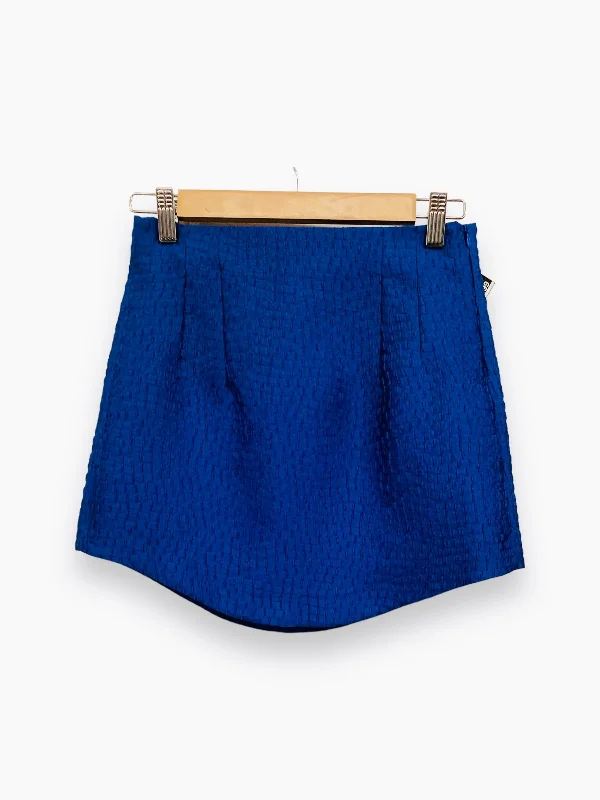 Blue Skirt Midi Zara, Size S Button-down Midi Skirt