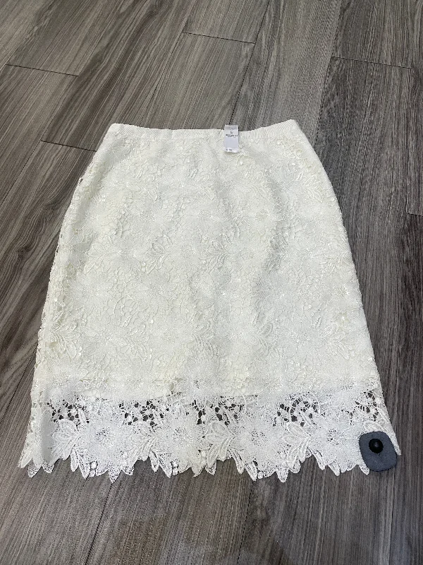 Cream Skirt Midi White House Black Market, Size 10 Midi Skirt Blouse