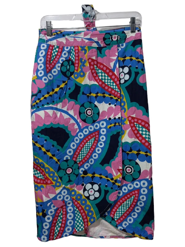 Multi-colored Skirt Midi J. Crew, Size S Front Button Midi