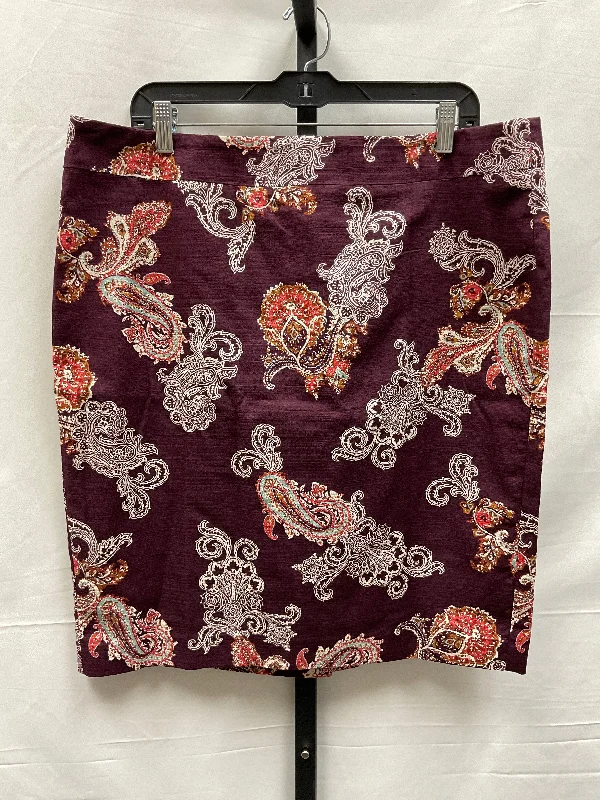 Paisley Print Skirt Midi Ann Taylor, Size 16 Fashion Midi Skirt