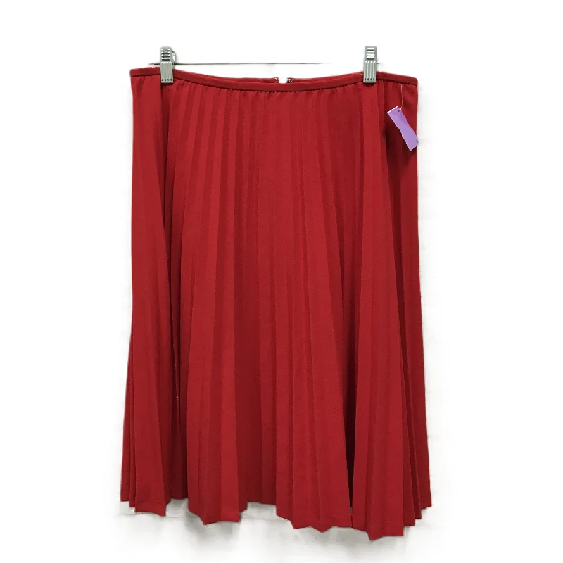 Red Skirt Midi By Calvin Klein, Size: 8 Stylish Midi Skirt