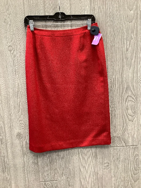 Red Skirt Midi Talbots, Size S Printed Midi Outfit